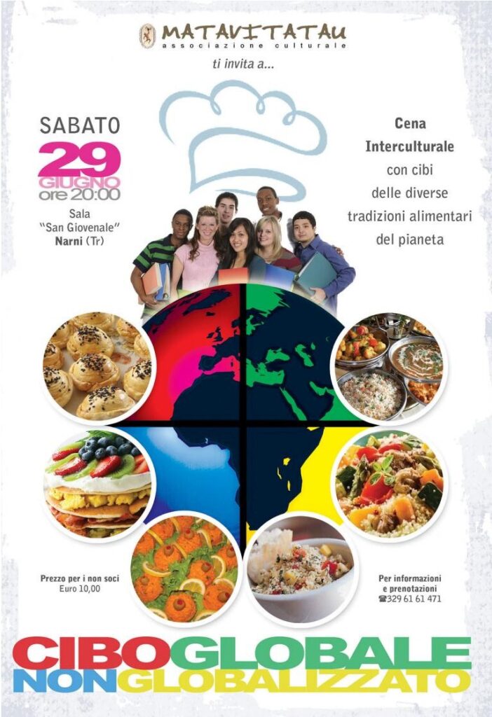 L’Associazione Culturale Matavitatau promuove Cibo globale non globalizzato | 29 giugno a Narni