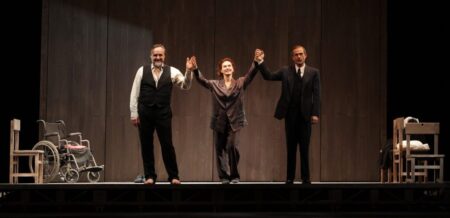 Elena Sofia Ricci e GianMarco Tognazzi al Morlacchi con Vetri Rotti