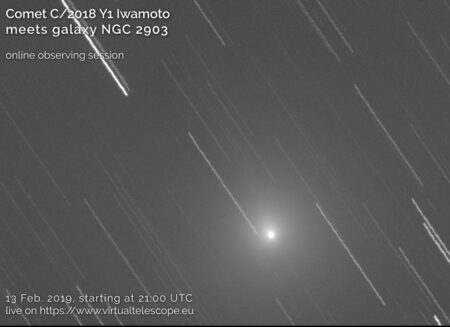 Iwamoto, la cometa di San Valentino in diretta su Virtual Telescope Project