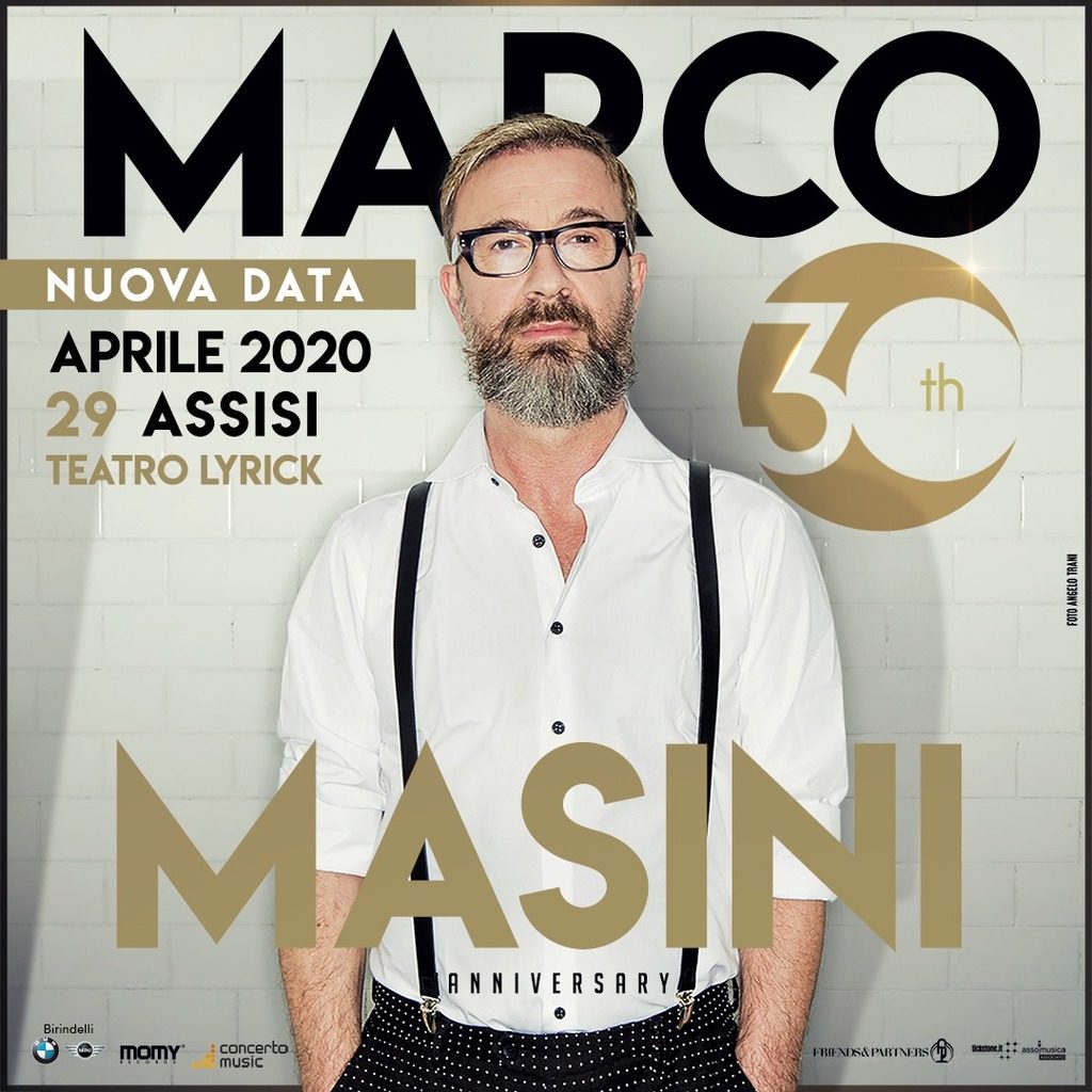 Marco Masini in concerto al Teatro Lyrick di Assisi | Tour 2020 Marco Masini al Teatro Lyrick di Assisi